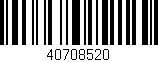 Código de barras (EAN, GTIN, SKU, ISBN): '40708520'