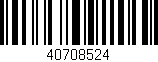 Código de barras (EAN, GTIN, SKU, ISBN): '40708524'
