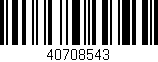 Código de barras (EAN, GTIN, SKU, ISBN): '40708543'