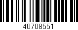 Código de barras (EAN, GTIN, SKU, ISBN): '40708551'