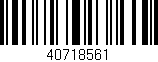 Código de barras (EAN, GTIN, SKU, ISBN): '40718561'