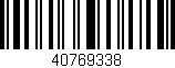 Código de barras (EAN, GTIN, SKU, ISBN): '40769338'