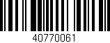 Código de barras (EAN, GTIN, SKU, ISBN): '40770061'