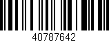 Código de barras (EAN, GTIN, SKU, ISBN): '40787642'