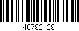 Código de barras (EAN, GTIN, SKU, ISBN): '40792129'