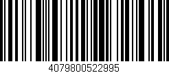 Código de barras (EAN, GTIN, SKU, ISBN): '4079800522995'