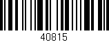 Código de barras (EAN, GTIN, SKU, ISBN): '40815'