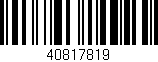Código de barras (EAN, GTIN, SKU, ISBN): '40817819'
