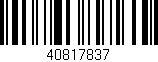 Código de barras (EAN, GTIN, SKU, ISBN): '40817837'