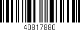 Código de barras (EAN, GTIN, SKU, ISBN): '40817880'