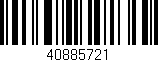 Código de barras (EAN, GTIN, SKU, ISBN): '40885721'