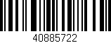 Código de barras (EAN, GTIN, SKU, ISBN): '40885722'