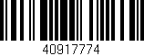 Código de barras (EAN, GTIN, SKU, ISBN): '40917774'