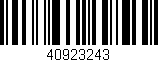 Código de barras (EAN, GTIN, SKU, ISBN): '40923243'