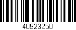 Código de barras (EAN, GTIN, SKU, ISBN): '40923250'
