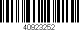 Código de barras (EAN, GTIN, SKU, ISBN): '40923252'
