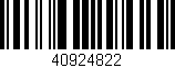 Código de barras (EAN, GTIN, SKU, ISBN): '40924822'