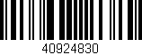 Código de barras (EAN, GTIN, SKU, ISBN): '40924830'