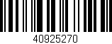 Código de barras (EAN, GTIN, SKU, ISBN): '40925270'