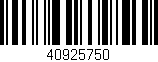 Código de barras (EAN, GTIN, SKU, ISBN): '40925750'