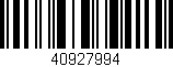Código de barras (EAN, GTIN, SKU, ISBN): '40927994'