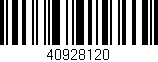 Código de barras (EAN, GTIN, SKU, ISBN): '40928120'