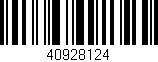Código de barras (EAN, GTIN, SKU, ISBN): '40928124'