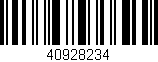 Código de barras (EAN, GTIN, SKU, ISBN): '40928234'