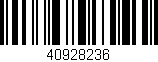Código de barras (EAN, GTIN, SKU, ISBN): '40928236'
