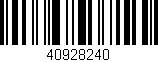 Código de barras (EAN, GTIN, SKU, ISBN): '40928240'
