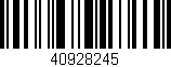 Código de barras (EAN, GTIN, SKU, ISBN): '40928245'