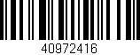 Código de barras (EAN, GTIN, SKU, ISBN): '40972416'