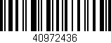 Código de barras (EAN, GTIN, SKU, ISBN): '40972436'