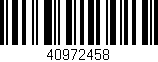 Código de barras (EAN, GTIN, SKU, ISBN): '40972458'