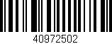 Código de barras (EAN, GTIN, SKU, ISBN): '40972502'