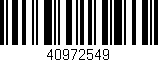 Código de barras (EAN, GTIN, SKU, ISBN): '40972549'