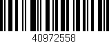 Código de barras (EAN, GTIN, SKU, ISBN): '40972558'
