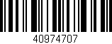 Código de barras (EAN, GTIN, SKU, ISBN): '40974707'