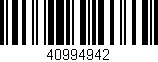 Código de barras (EAN, GTIN, SKU, ISBN): '40994942'