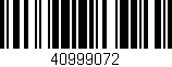Código de barras (EAN, GTIN, SKU, ISBN): '40999072'