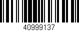 Código de barras (EAN, GTIN, SKU, ISBN): '40999137'