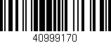 Código de barras (EAN, GTIN, SKU, ISBN): '40999170'