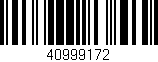 Código de barras (EAN, GTIN, SKU, ISBN): '40999172'