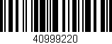 Código de barras (EAN, GTIN, SKU, ISBN): '40999220'