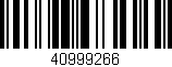Código de barras (EAN, GTIN, SKU, ISBN): '40999266'