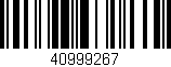 Código de barras (EAN, GTIN, SKU, ISBN): '40999267'