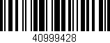 Código de barras (EAN, GTIN, SKU, ISBN): '40999428'