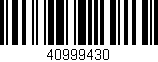 Código de barras (EAN, GTIN, SKU, ISBN): '40999430'
