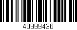 Código de barras (EAN, GTIN, SKU, ISBN): '40999436'