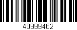 Código de barras (EAN, GTIN, SKU, ISBN): '40999462'